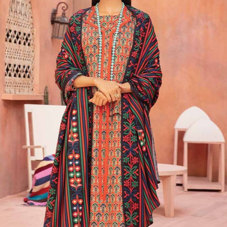 Nishat Linen Digital Printed Lawn & Rib Voil 2PC 10 Suit in Set - LSWS009
