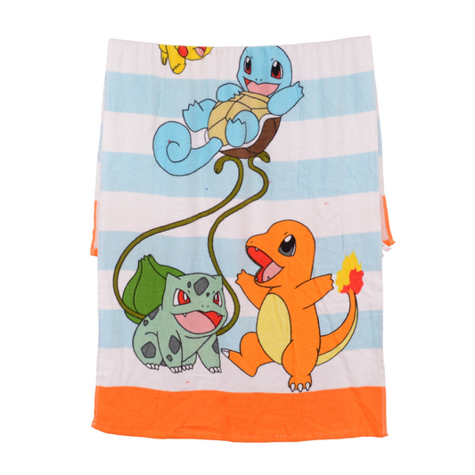 POKÉMON - Velvet Printed Kids Towel Exports Leftover 100% Cotton - KBT013