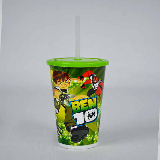 Ben10 - Straw Glass Straw Cup Kids Straw Bottle - KSB004