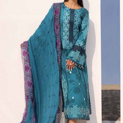 Charizma Unstitched Embroidered & Handwork Lawn Collection - LS379