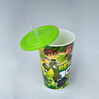 Ben10 - Straw Glass Straw Cup Kids Straw Bottle - KSB004
