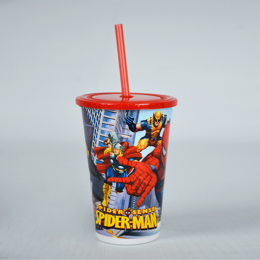 Spider Man - Straw Glass Straw Cup Kids Straw Bottle - KSB005