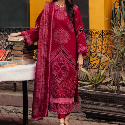 Parishay Embroidered Lawn Unstitched 3 PC - LS424