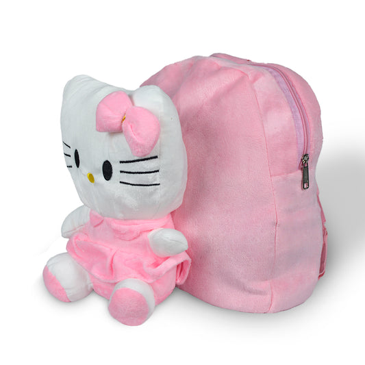Hello Kitty - Kids Bag Kids Zipper Bag Backpack with Stuff Toy - KBP005