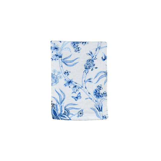 Blue Flower Pure Cotton Luxury Hand Towels - HT006