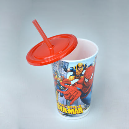 Spider Man - Straw Glass Straw Cup Kids Straw Bottle - KSB005
