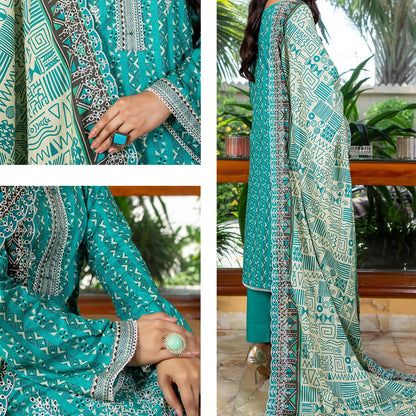 ZESH CUTWORK EMBROIDERED LAWN EDIT' 24 - LSWS012