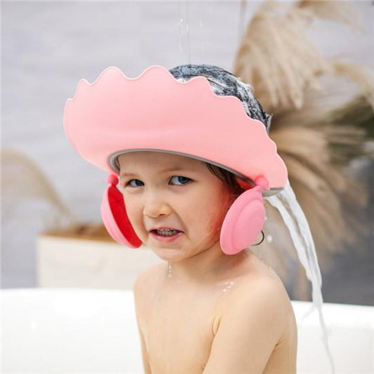 Baby Shampoo Cap Ear Protection Shampoo Hat Baby Kids Toddler Waterproof Bath Silicone Shower Cap Hairdressing Cap - NB0142
