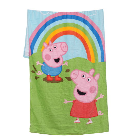 PEPPA - Velvet Printed Kids Towel Exports Leftover 100% Cotton - KBT021