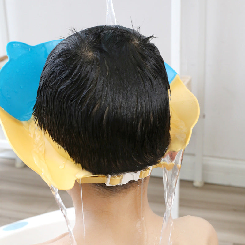 Baby Shampoo Cap Ear Protection Shampoo Hat Baby Kids Toddler Waterproof Bath Silicone Shower Cap Hairdressing Cap - NB0141