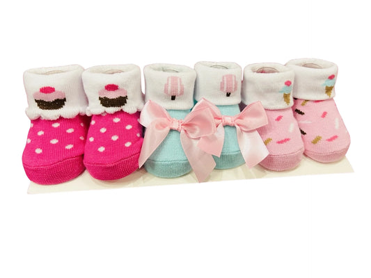 BEBE FAVOUR - Pack of 3 Baby Socks Gift Box - NB0161