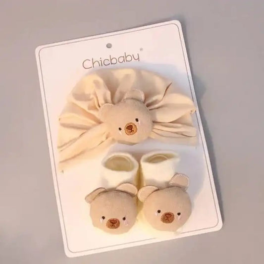 CHICBABY - Turban Cap & Bootie Socks Set - NB0159