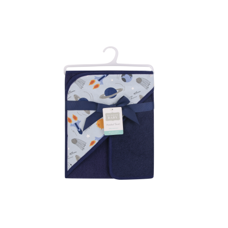 Hudson Baby - 100% Cotton Terry Hooded Towel & Wash Cloth - NB0149