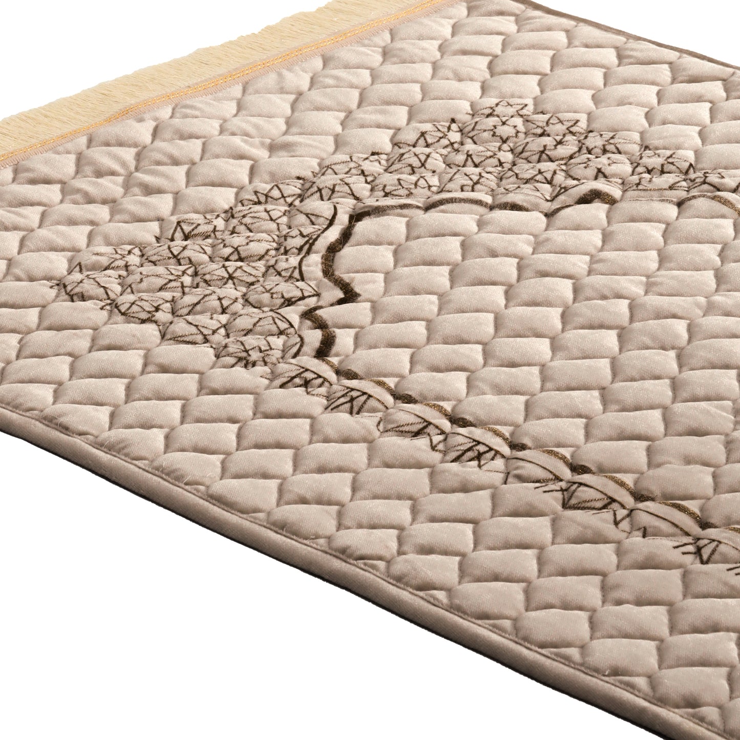 Premium Embroidered Soft Velvet Quilted Prayer Mat - PR046052