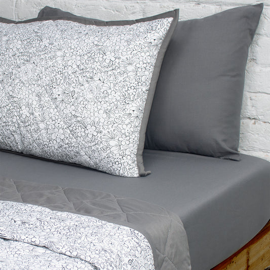 Luxury Soft Microfiber Quilted Comforter Set 6 Piece - MCS025
