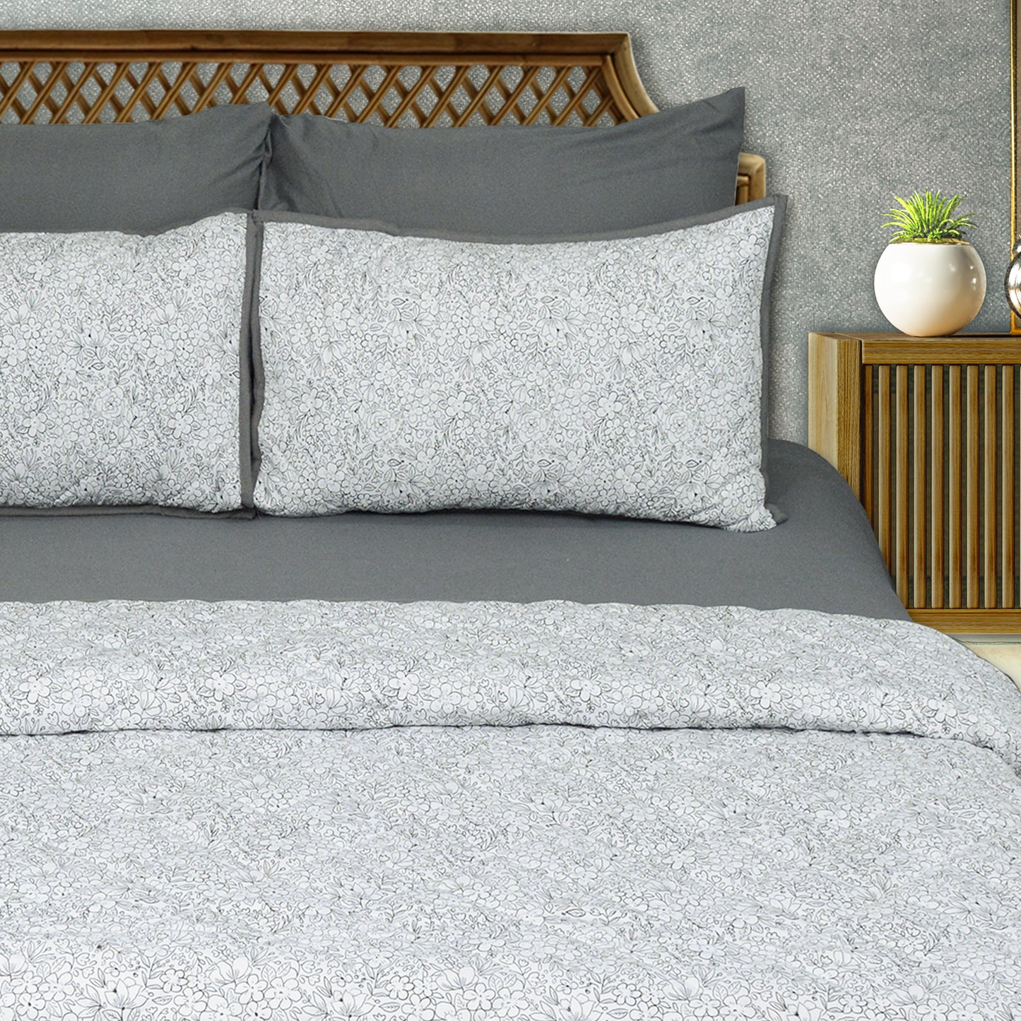 Luxury Soft Microfiber Quilted Comforter Set 6 Piece - MCS025