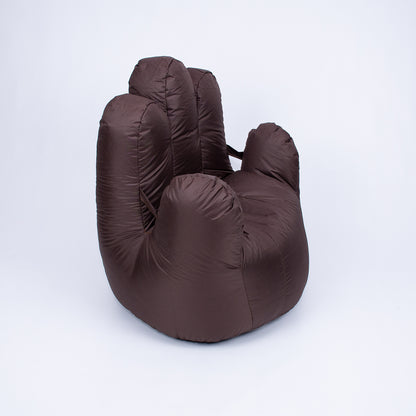 Brown Hand Shape - Kids Bean Sofa - BS034