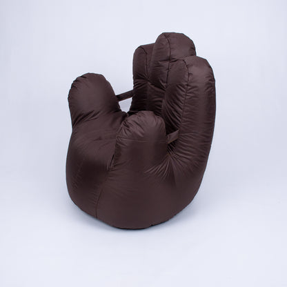 Brown Hand Shape - Kids Bean Sofa - BS034