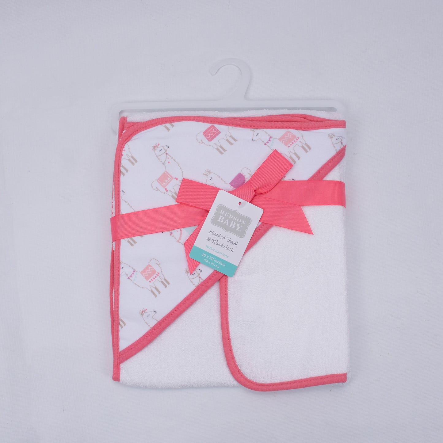 Hudson Baby - 100% Cotton Terry Hooded Towel & Wash Cloth - NB0103