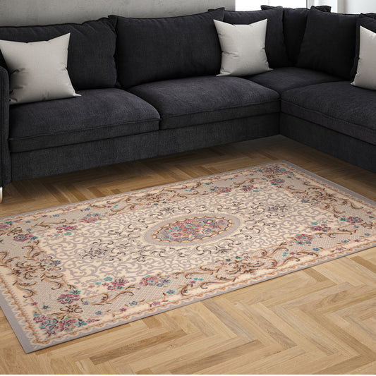 DAMASK - Khaadi Weaved Traditional Style Irani Floor Rug - CR001