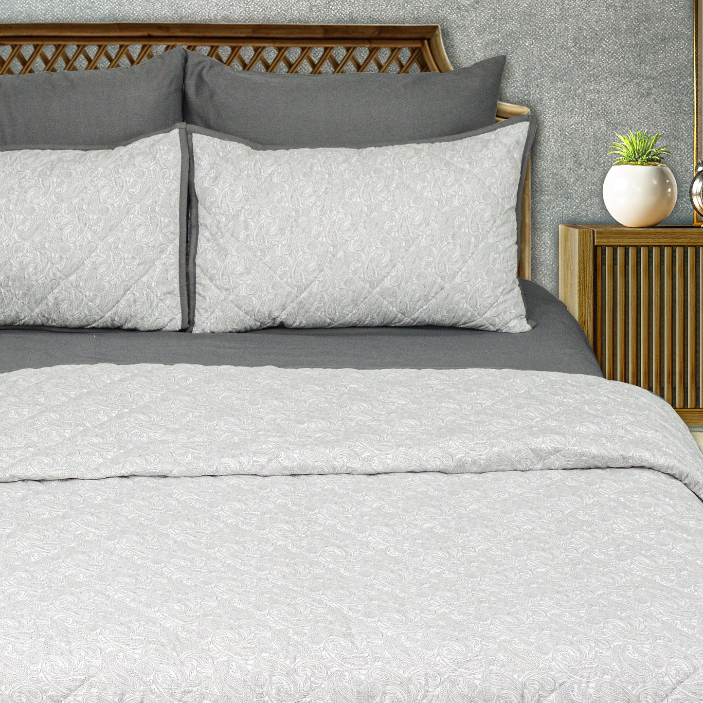 Luxury Soft Microfiber Quilted Comforter Set 6 Piece - MCS028