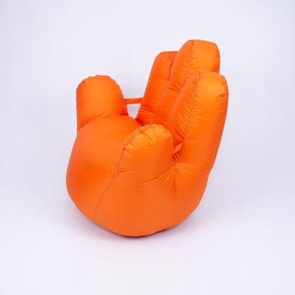Orange Hand Shape - Kids Bean Sofa - BS033