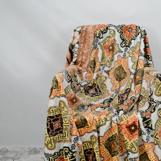 Plush Embossed Printed Fleece Blanket - PFB036