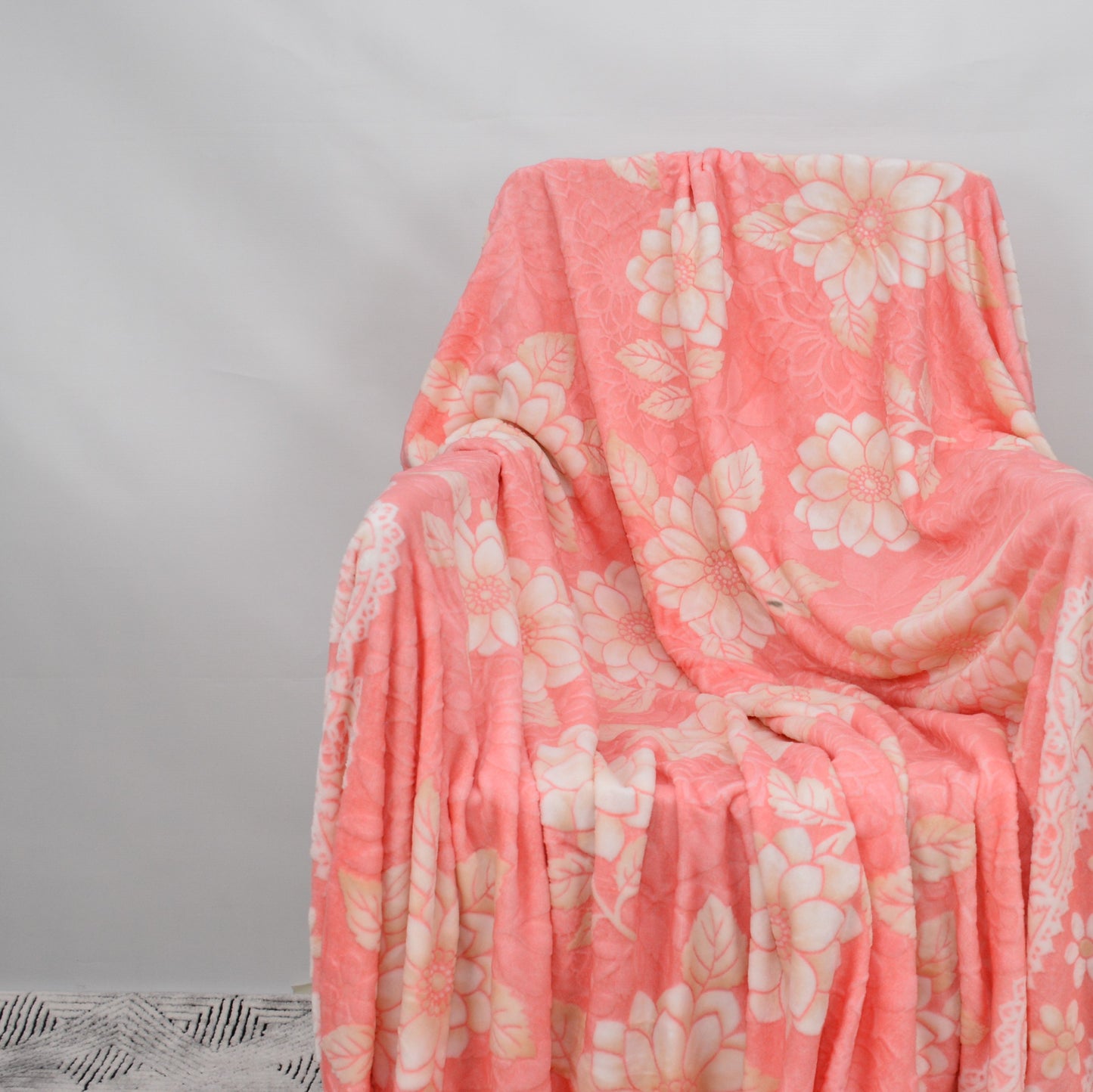 Plush Embossed Printed Fleece Blanket - PFB043