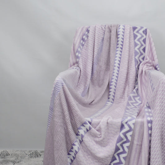 Plush Embossed Printed Fleece Blanket - PFB042