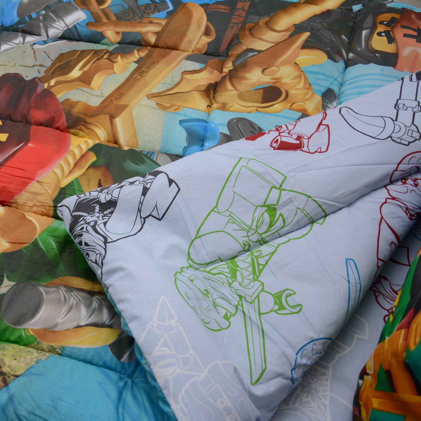 NINJA - Exports Cotton Kids Printed Comforter Set 3 Piece - KCS051