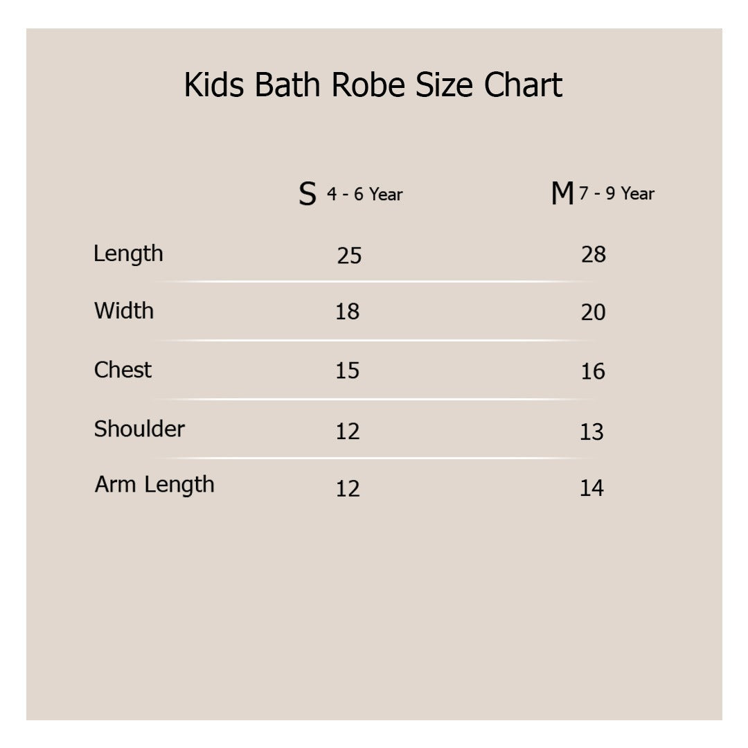Terry Cotton Kids Printed Bathrobes - KBR006