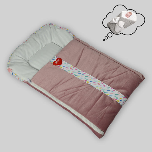 Kidzo Soft Baby Velvet Zipper Bed - NB027