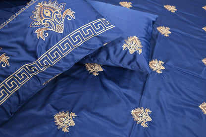 Embroidered Micro Sateen King Bedsheet 5 Piece - DDB0045