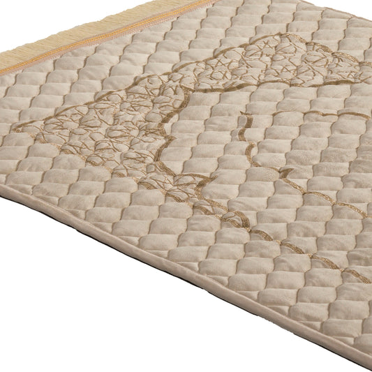 Premium Embroidered Soft Velvet Quilted Prayer Mat - PR053059