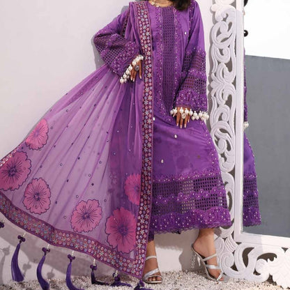 Charizma Unstitched Embroidered & Handwork Lawn Collection - LS380