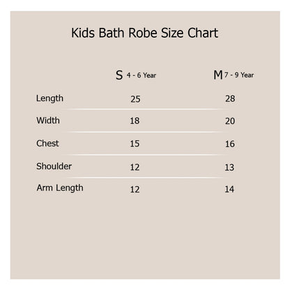 Terry Cotton Kids Printed Bathrobes - KBR006
